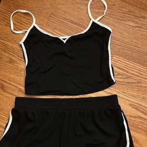 Princess Polly Black and White Pajama Set